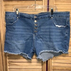 Women's Blue Jean Demin Shorts Plus Size 2X